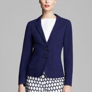 KATE SPADE Tami Linen Blend Jacket Blazer Size 10 French Blue w/ Pockets EUC